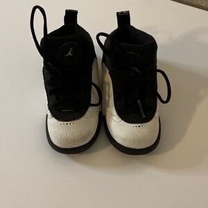 Jordan Kids Black and White Sneakers